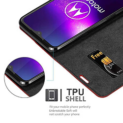 Acheter Cadorabo Coque Motorola ONE MACRO Etui en Rouge