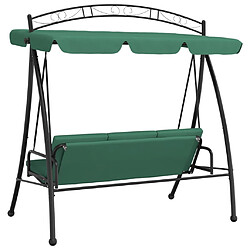 Acheter vidaXL Balancelle de jardin avec auvent vert 198 cm tissu et acier