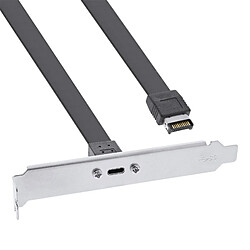 INLINE - USB-Konsole - USB-C (W) bis 20-poliger USB 3.1 Header (M) - 50 cm - Schwarz