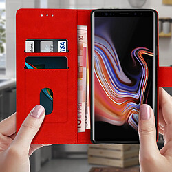 Avis Avizar Housse Samsung Galaxy Note 9 Étui Porte-cartes Fonction Support rouge