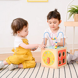 Grand cube d’activité en bois 4 en 1 jeu d’éveil 1 an premier âge éducatif apprentissage bébé Teamson Kids PS-T0006