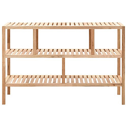 vidaXL Étagère de salle de bain Bois de noyer massif 100x40x65 cm