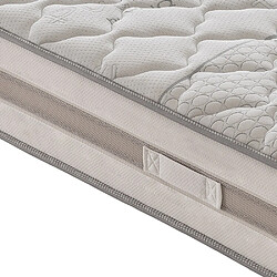 Materassi&Doghe Matelas 140x190 à ressorts ensachés - mémoire de forme - à 9 zones avec revêtement amovible haut 25 cm modèle Parigi pas cher