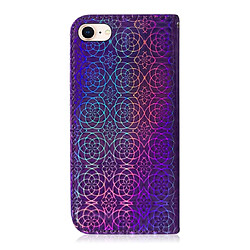 Avis Wewoo Housse Coque Pour iPhone 7/8 Couleur unie Coloré Boucle Magnétique Fermeture Horizontale Étui en cuir avec support et fentes cartes et portefeuille et lanière Violet