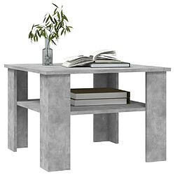 Avis Maison Chic Table basse,Table Console Table d'appoint, Table pour salon Gris béton 60 x 60 x 42 cm Aggloméré -MN56590