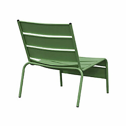 Acheter Mes Fauteuil relax de jardin en métal avec repose pieds vert - BACA