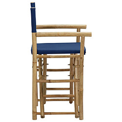 Acheter Maison Chic Lot de 2 Chaises pliables de directeur Bleu Bambou et tissu -GKD85966