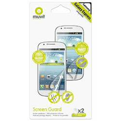 Le Bord De L'Eau Muvit MUSCP0319 Pack de 2 Films de protection d'écran Anti trace de Doigt 1 Mat/1 Laqué pour Galaxy Express