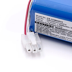 vhbw Batterie compatible avec Yujin Robot iClebo Smart YCR-M04-1, YCR-M05-10 aspirateur, robot électroménager (2600mAh, 14,4V, Li-ion)