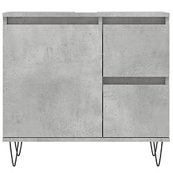 Maison Chic Armoire de salle de bain,Meuble de rangement,Meuble haut gris béton 65x33x60 cm -GKD900716 pas cher