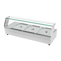 Helloshop26 Vitrine bain-marie électrique professionnel 3 x GN 1/2 1 300 watts 3614108