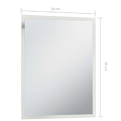 vidaXL Miroir mural à LED pour salle de bains 50x60 cm pas cher