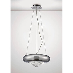 Luminaire Center LargeSuspension Phyllis 3 Ampoules G9 chrome poli/cristal