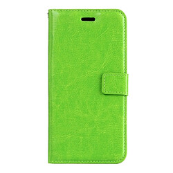 Wewoo Housse Étui vert pour Samsung Galaxy J3 2016 / J310 Crazy Horse Texture horizontale Flip en cuir avec boucle magnétique et titulaire fentes cartes porte-monnaie cadre photo