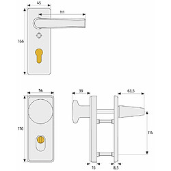 Avis Abus 128585 KKS00 F1 FS EK Ferrure de protection pour portes coupe-feu