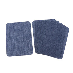 Avis 6pcs Iron on Denim Patches for Jeans Vêtements Réparation Veste Outil Bleu