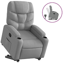 vidaXL Fauteuil inclinable Gris clair Tissu