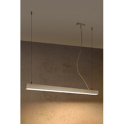 Luminaire Center Plafonnier LED intégré Pinne Acier blanc 1 ampoule 150cm