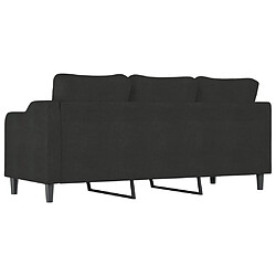 Acheter vidaXL Canapé à 3 places Noir 180 cm Tissu