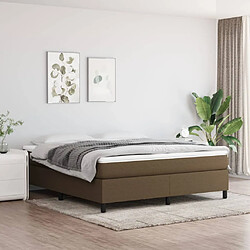 vidaXL Cadre de lit sans matelas marron foncé 180x200 cm tissu