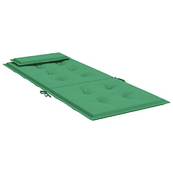 Acheter vidaXL Coussins de chaise à dossier haut lot de 4 vert tissu oxford