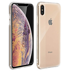 Avizar Coque Arrière + Film Verre Trempé écran Apple iPhone XS Max - Transparent