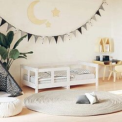 Maison Chic Lit simple Cadre de lit pour enfant,Lit d'Enfant Moderne blanc 70x140 cm bois de pin massif -MN57469