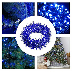 BigBuy Christmas Guirlande lumineuse LED 15 m Bleu Blanc 3,6 W pas cher