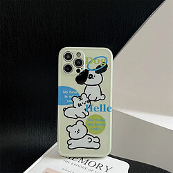 GUPBOO Étui pour iPhone11ProMax dessin animé trois chiens étui en silicone pour téléphone portable femme