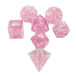 Acheter 7 Pièces / Ensemble DND MTG RPG Jeu Polyédrique Dés D4 D6 D8 D10 D12 D20 Rose