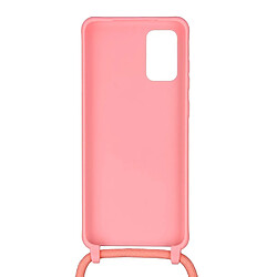 Coque en TPU durable avec sangle multifonction rose pour votre Samsung Galaxy S20 Plus