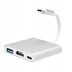 GUPBOO Adaptateur Hub 3-en-1 avec USB-C vers USB 3.0 HDMI 4K MacBook,JL1913