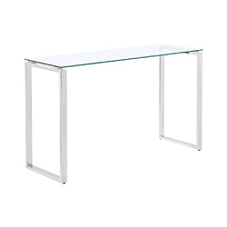 Vente-Unique Console FREYA - Verre trempé &amp; métal chromé