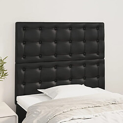 vidaXL Têtes de lit 2 pcs Noir 80x5x78/88 cm Similicuir