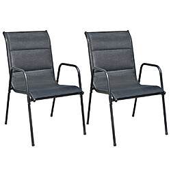 Avis vidaXL Ensemble de bistro 3 pcs Acier Noir