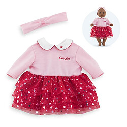 Corolle Bb36 robe + bandeau petales de coeurs