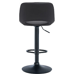 Non Tabouret de bar Camden simili cuir noir