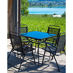 Beliani Lot de 4 chaises LIVO Métal Noir