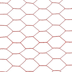 Avis vidaXL Grillage Acier avec revêtement en PVC 25x0,5 m Rouge