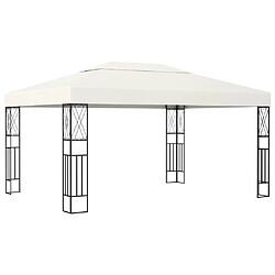 Avis Maison Chic Tonnelle | Pergola avec guirlande lumineuse à LED 3x4 m Crème Tissu -GKD56487