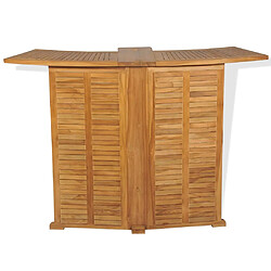 Avis vidaXL Table pliable de bar 155x53x105 cm Bois de teck solide