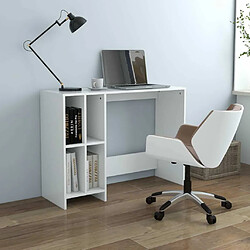 Maison Chic Bureau d'ordinateur solide,Table de travail portable Blanc 102,5x35x75 cm Aggloméré -GKD73255