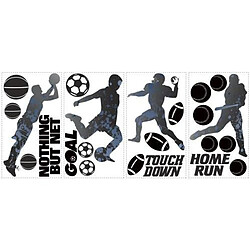 TheDecoFactory Joueurs Sportifs - Stickers silhouettes