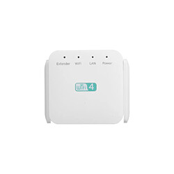 300Mbps répéteur sans fil WiFi Range Extender amplificateur de signal WiFi avec port RJ45 à double antenne blanc EU Plug715