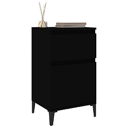 Avis vidaXL Tables de chevet 2 pcs noir 40x35x70 cm