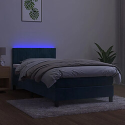 Acheter Sommier à lattes,Cadre à lattes de lit et matelas et LED pour Adulte Bleu foncé 90x200cm -MN54179