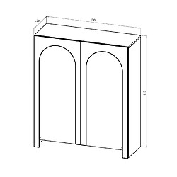 Avis Vivaldi Commode ARCO Haut 2D Noir