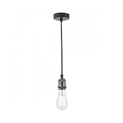 Luminaire Center Suspension design Waco Noir mat,chrome noir poli 1 ampoule 8cm