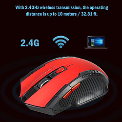 Avis Souris de jeu rouge 2,4 G, souris optique sans fil à 6 boutons, souris de jeu USB 2000 DPI