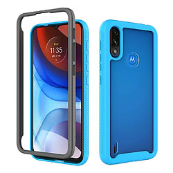 Coque en TPU + acrylique couleur unie, antichoc, hybride bleu ciel pour votre Motorola Moto E7 Power/E7i Power